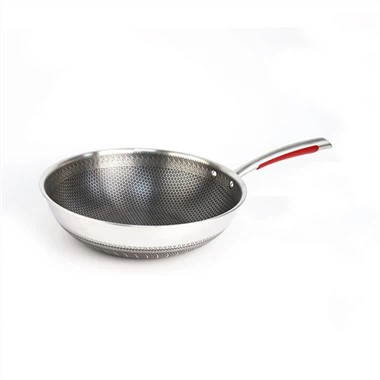 Pad Wok Tsieineaidd o Ansawdd Uchel Gyda Arwyneb Di-ffon